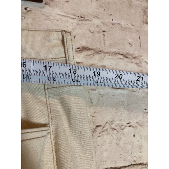 !IT. Jackie Jeans Women 16 Oatmeal Speckled High Rise Straight Leg Ankle Raw Hem - Picture 13 of 16